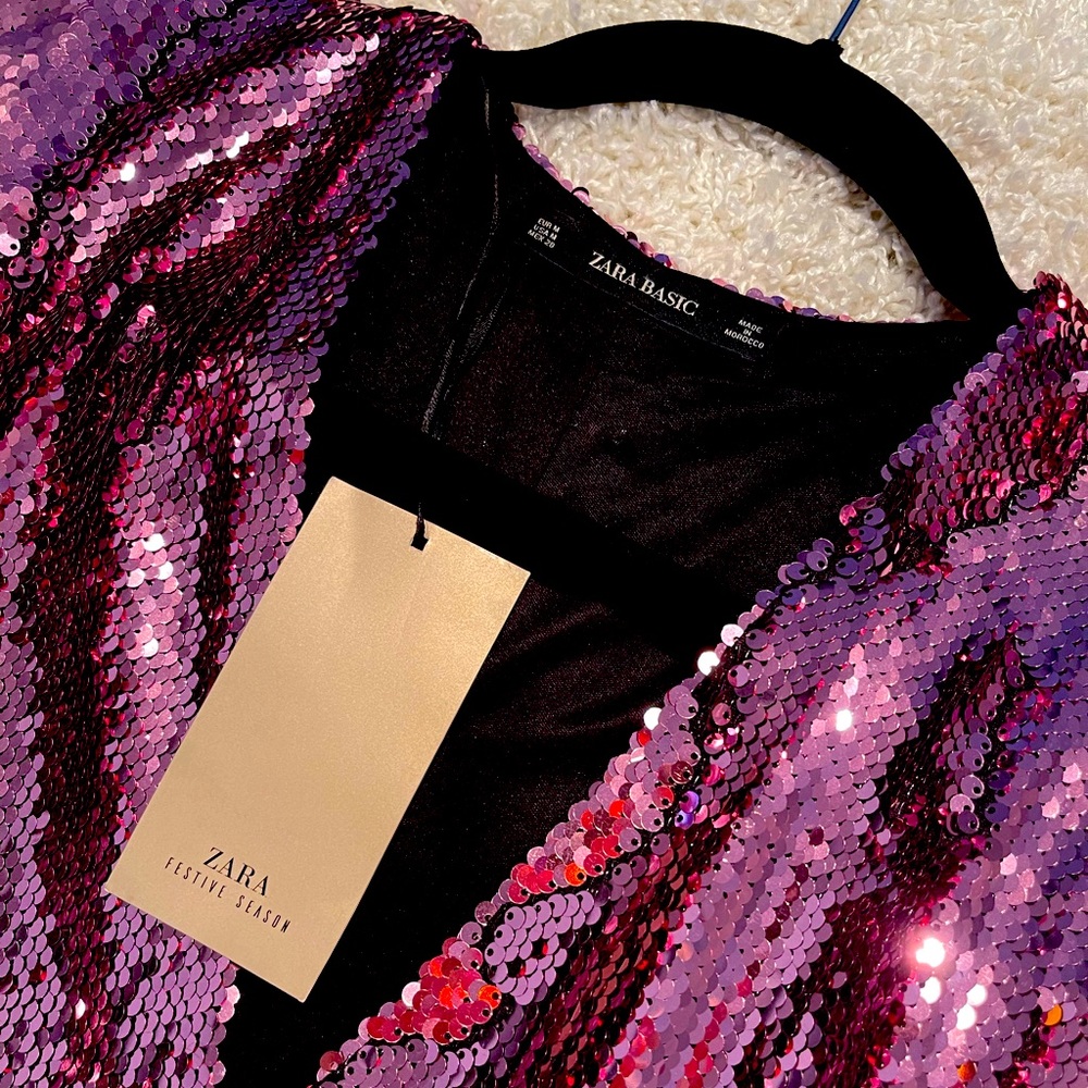 Zara Pink Sequin Dress
